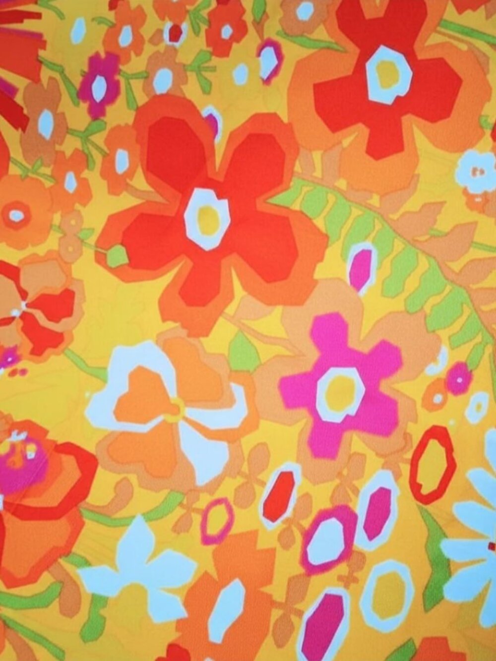 Alexander Henry "Keeley" Fabric Bold Floral 2yds plus long strip Yellow Orange